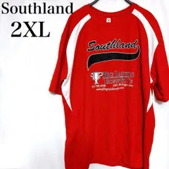 Southland ゲームシャツ ジャージ レッド 半袖Tシャツ ストリート 赤