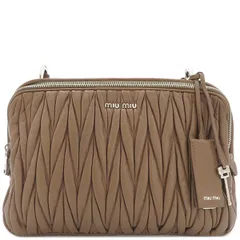 【希少クロコ❗️】miumiu 2way ！レザー　ショルダーバッグ　ブラウン 希少 レア miumiu ミュウミュウ ショルダーバッグ2way 型押し