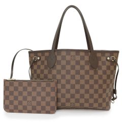 ルイ ヴィトン ネヴァーフル PM トートバッグ ダミエ スリーズ レッド ブラウン 茶 赤 ポーチ付 ゴールド金具 N41359 LOUIS VUITTON（未使用　展示品）