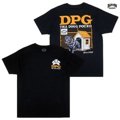 DEATH ROW RECORDS × THA DOGG POUND DPG DOGG HOUSE Tシャツ【BLACK】 (L・XL・2XL)(デスロウレコード DPG ザドッグパウンド SNOOP DOGG スヌープドッグ DAZ KURUPT 半袖)