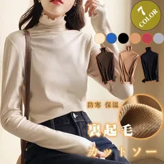裏起毛カットソー あったかい インナータートル トレーナー レディース 秋 冬 防寒トップス タートルネックカットソー 無地 xzjhmil#
