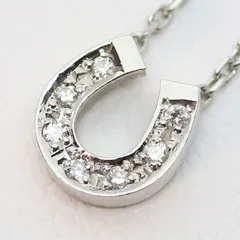 ヴァンドーム青山 プラチナ ダイヤ ネックレス ホースシュー◎/24-1467S