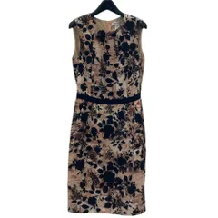 オスカーデラレンタ 花柄プリントワンピース ドレス 半袖