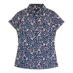 サイズ：S CALLAWAY キャロウェイ  半袖ポロシャツ 花柄 ネイビー系 [240001249314] ゴルフウェア レディース ストスト