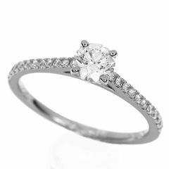 シルクレーヌ 1ct ラボ ダイヤモンド リング Dカラー IDEAL VVS2