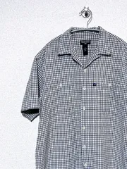 【POLO JEANS CO.】S/S オープンカラー チェックシャツ M ポロジーンズ ラルフローレン 開襟 半袖 古着