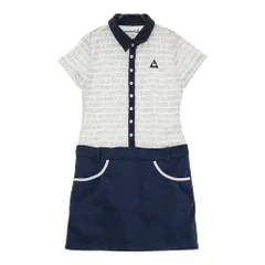 サイズ：S LE COQ GOLF ルコックゴルフ  半袖 ワンピース 総柄 ホワイト系 [240101404511] ゴルフウェア レディース ストスト