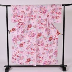 浴衣　ピンク　桜　牡丹　菊　雪輪　/A115