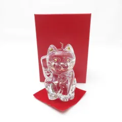 美品☆バカラ Baccara 招き猫 クリスタル 藤原丈一郎君所持同等品 バカラ招き猫クリスタル