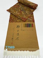小紋 紋意匠 手描 金彩 鳥 鴇浅葱色 正絹 反物 T7807 - メルカリ