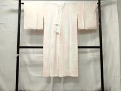平和屋着物■長襦袢　無双仕立て　枝花地紋　暈し染め　半衿刺繍　正絹　逸品　CAAR9332ev