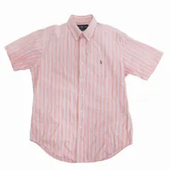 Ralph Lauren ラルフローレン ポニーロゴ刺繍 ボタンダウン ストライプ柄 シャツ トップス ピンク HS-RL-GA0803 メンズ