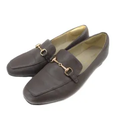 オリエンタルトラフィック ORIENTAL TRAFFIC ビットローファー ローヒール スクエアトゥ フェイクレザー 36 23㎝ チャコールグレー /YK50