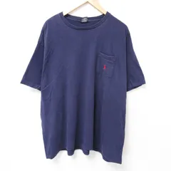XL/古着 ラルフローレン Ralph Lauren 半袖 ビンテージ ブランド Tシャツ メンズ 90s ワンポイントロゴ 胸ポケット付き 大きいサイズ コッ