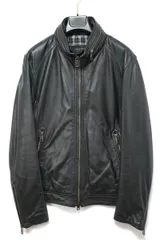 バーバリーブラックレーベル シングルライダースジャケット 中古・古着通販】BURBERRY BLACK LABEL (バーバリーブラック