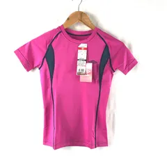 アンブロ  UMBRO Tシャツ 半袖 クルーネック ロゴ入り UVブロック ドライ 着用圧高め タグ付き ピンク Mサイズ 2025052700348
