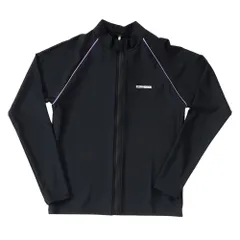 新品 [コンバース] スクール水着ラッシュガードフルジップ長袖女子女の子男子男の子小学生中学生小学校中学校高校生大きいサイズ(パープルライン)160サイズ