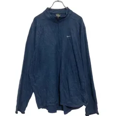 NIKE ハーフジップ フリースシャツ XL ネイビー ビッグサイズ ナイキ 古着卸 アメリカ仕入 a612-7727