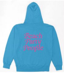 プルオーバーパーカー　ビーチ　beach ユニセックス　ブルー×ピンク