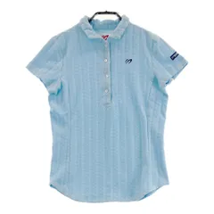 サイズ：0 MASTER BUNNY EDITION マスターバニーエディション  パイル地 半袖ポロシャツ 総柄 ブルー系 [240101494822] ゴルフウェア レディース ストスト