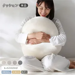 のびのび 暖かベロア もっちりクッション 単品 約55×40×20cm バニラ 静電気防止 抗菌防臭 防ダニ