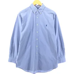 古着 ラルフローレン Ralph Lauren BLAKE 長袖 ボタンダウンチェックシャツ メンズXL相当/eaa548320