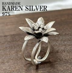シルバーリング カレンシルバー カレン族 ハンドメイド エスニック #95