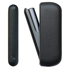 【数量限定】おしゃれ 耐衝撃 極フィット勘合 ケース+ドアカバー2点セット ILUMAに適合する（PUレザー製 黒) IQOS 加熱式たばこ用ケース Votabell