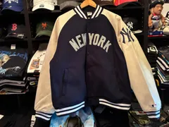 Fanatics MLB LOGO MELTON STADIUM JACKET 【25AW】NEW YORK YANKEES NAVY Lサイズ