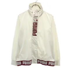 PUMA プーマ ウインドブレーカー M アイボリー ジャケット レディース 古着