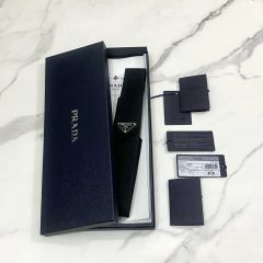 ［未使用級］プラダ　リナイロン　ギャバジンネクタイ　トライアングルロゴ　ネロ 未使用級］プラダ リナイロン ギャバジンネクタイ