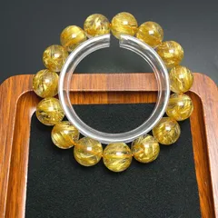 ⭐︎天然銅色ゴールドルチルクオーツ 丸玉 14.6mm