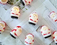 HOTEISON クリスマス 飾り サンタ イルミネーション 電池式 led 1.5m 10灯 / 3m 20灯(1.5m 10灯)のサムネイル