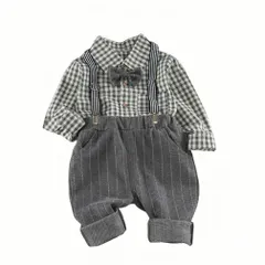 【人気商品】ベビー スーツ 入園式 上下セット フォーマル 4点セット 子供スーツ 男の子 サスペンダー 入学式 七五三 キッズ お宮参り 初節句 [sunyhom] 出産祝い プレゼント