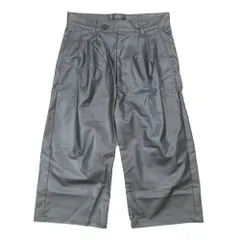 美品 juha ユハ アンクル丈 ワイドパンツ フェイクレザー 10120805 クロップド タックパンツ ボトムス 黒 ブラック 3 メンズ 古着 中古 USEDのサムネイル