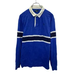 POLO RALPH LAUREN 長袖 ポロシャツ XL キッズ 150～ ブルー系 ポロラルフローレン ハーフボタン ボーダー ポニー刺繍 秋物 a709-6699のサムネイル