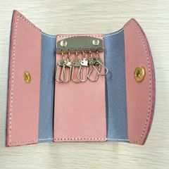 本革 6連キーケース キーカバー	白、中ピンク	ストラップ ハンドメイド/工房エールヨコハマ