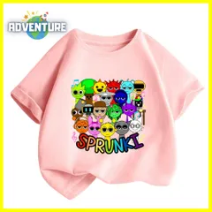 スプランキー sprunki 半袖Tシャツ 薄手トップス ピンク女の子 インクレディブル　ゲーム 90 100 110 120 130 140 150 160 子供服キッズ服 KK