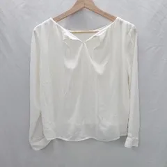 ◇ ⊂ NATURAL BEAUTY BASIC ナチュラルビューティーベーシック 無地 長袖 カットソー サイズS ホワイト系 レディース E  【1505290038959】