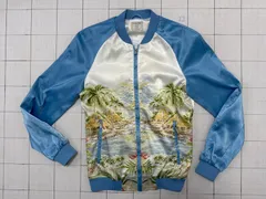 ハ2502-3-3685 ザラ　ZARA ボンバージャケット　水色　10