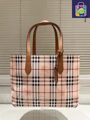 【今日特価】Burberry バーバリー クラシック ショッピングバッグ 輸入生地使用 オリジナル配色内装 ボックス付き