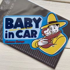 CG-035 おさるのジョージ ステッカー BABY in CAR