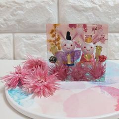 うさぎさんのひな祭り(シルバーデイジー)