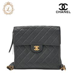 CHANEL シャネル　 マトラッセ　 ターンロック　 チェーン リュック 　キャビアスキン　 黒（ゴールド金具） レディースバッグ 　レディースチェーンリュック ハイブランド【中古】【送料無料】