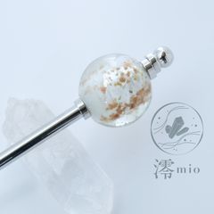 かんざし とんぼ玉 白 純白 ホワイト ヘアアクセサリー まとめ髪 ギフト プレゼント 和装 着物 浴衣 上品 大人 キラキラ