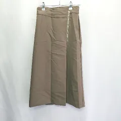 ◇ Θ N.　エヌ ウエストゴム 膝丈 フレアー スカート サイズS ブラウン レディース E  【1409240050056】