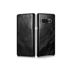 Samsung Note 8 本革 カバー, 磁力吸着 カバー 手帳型ケース 本革 ガラス張り革 牛革 横開き 直面贅沢左右開き 高級レザーケース