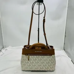 【❗️✨上品配色✨❗️】MICHAEL KORS ✨モノグラム🤎 2WAYバッグ ✨キャンバス👜レザー❗️