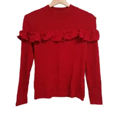 Rene ボウタイニット　34 ルネ rene ボウタイニットセーター 赤 34 ルネ rene ボウタイニット