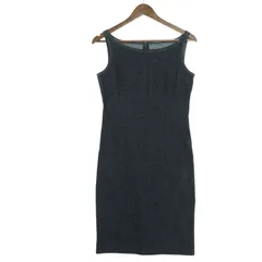 ★美品★49アベニュー ジュンコシマダ 38 ブラック 黒 半袖ひざ丈ワンピース 49AV. ジュンコシマダ ラッフルフリルワンピース 黒サイズ38